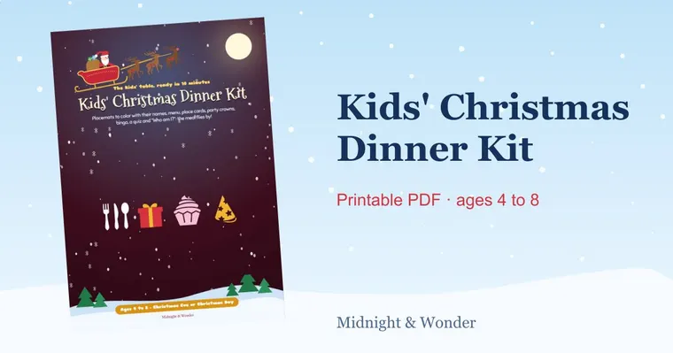 Kids' Christmas Dinner Kit : Kids' Christmas Dinner Kit